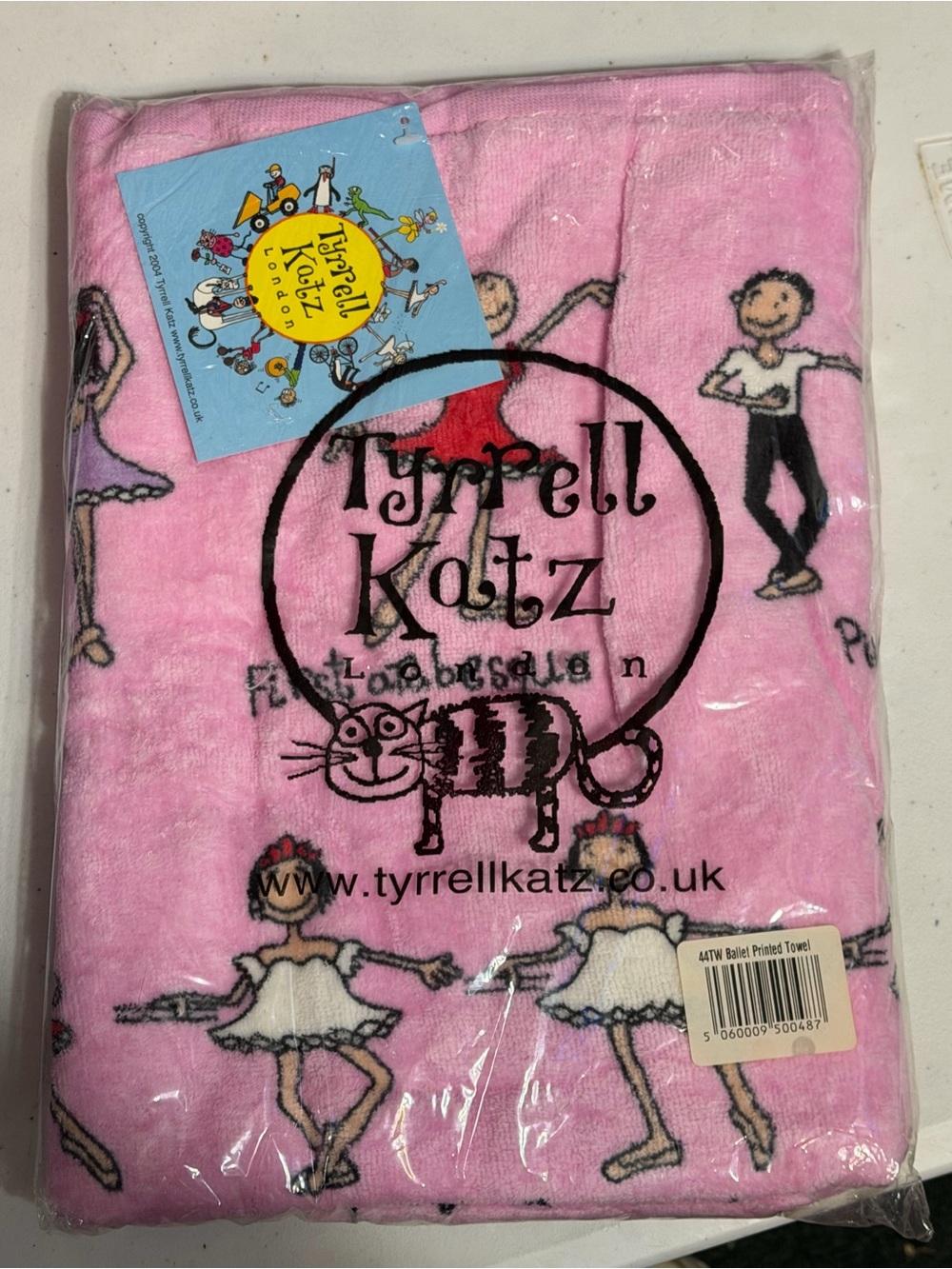 Tyrrell Katz Pink Ballet Print Kids Towel